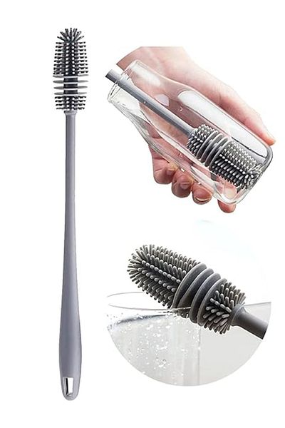 hafamin Thermos Flask Jug Baby Bottle Cleaning Brush Silicone Long Handle Cleaning Brush
