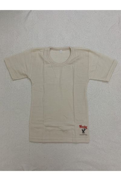 Hasyün Children's Zero Collar Short Sleeve Wool Underwear