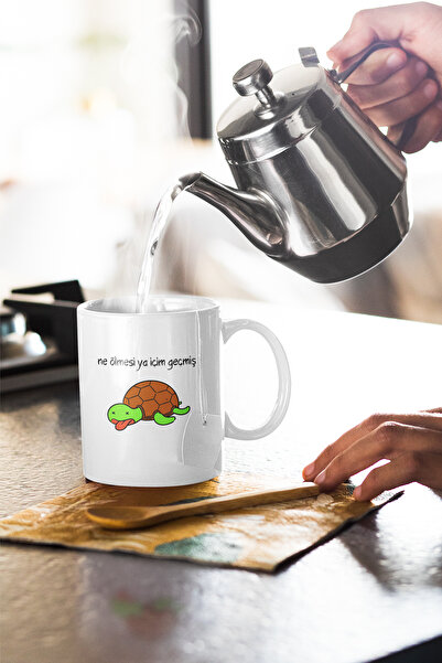 qoeuyl boutique كوب أبيض - ماذا يموت أو شرب، هدية مرحة بطبعة سلحفاة