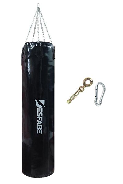 desfabe Boxing Star 180x38 Cm Zincirli Boks Kum Torbası Siyah Askı Aparatı