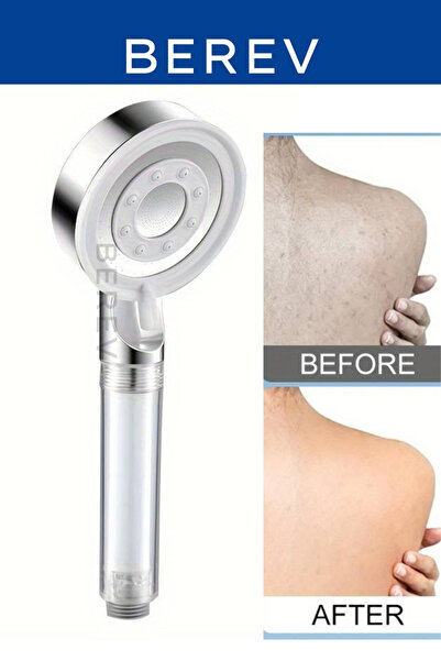 Berev Filtreli 5 Fonksiyonlu Krom Yüksek Basınçlı Ayarlanabilir Duş Başlığı