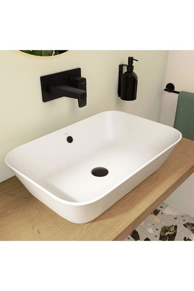 VitrA Dikdörtgen Çanak Lavabo 60 Cm Deliksiz 7425b003-0012