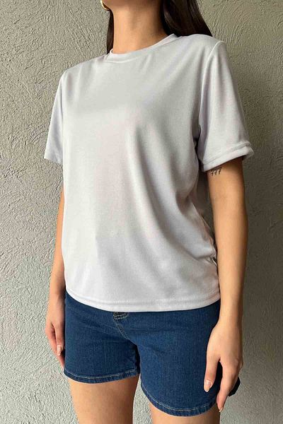 Seda Yalçın Atelier Crew Neck Gray Basic T-shirt