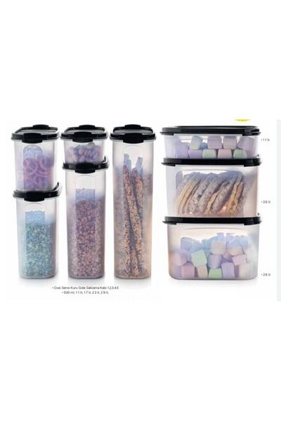 Tupperware Oval Modular Set 3 Pieces Dry Pulses Storage Container