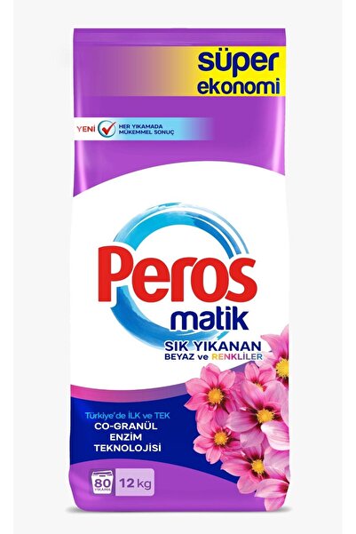 Peros Sık Yıkananlar Yıldız Çiçeği 12 Kg Toz Çamaşır Deterjanı