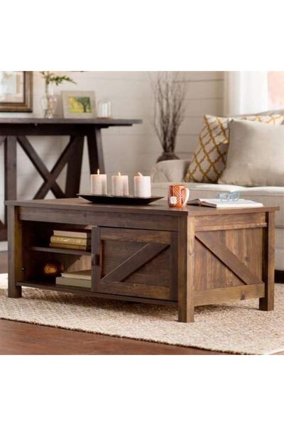 Masifart Meta Ahşap Orta Sehpa