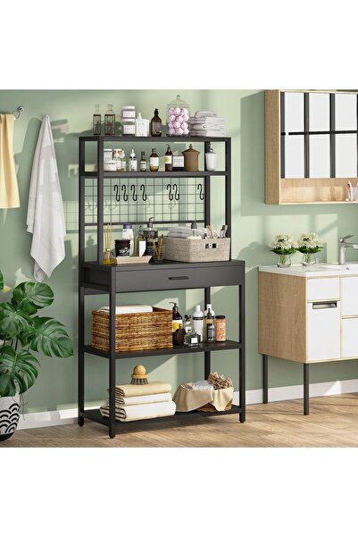 Zizuva Tasarım Çok Amaçlı Siyah Mutfak Banyo Dolabı Modeli