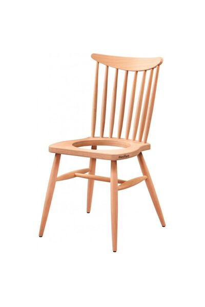 Masifart Princeps Kırlangıç Döşemeli Sandalye Cilasız Ham Ahşap