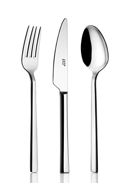 Avcı Classy 60 Piece Fork Spoon Knife Set 18/10 Stainless Steel (with blade)