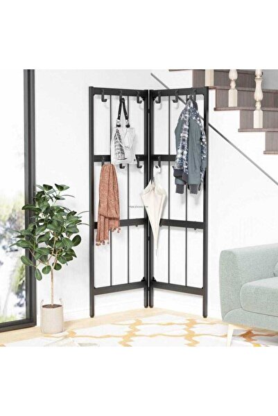 Zizuva Tasarım Duvara Monte Siyah Askılık