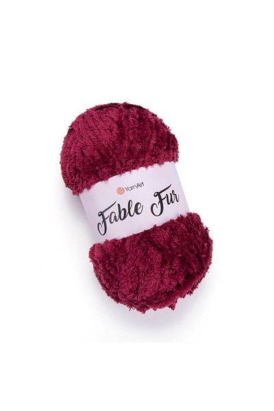 Yarnart Fable Fur - Πλεκτό Χέρι Νήμα Claret Red-981