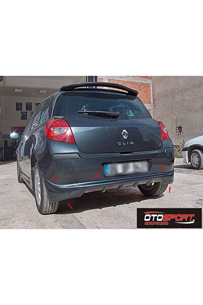 OTOSPORT RENAULT CLİO 3 ARKA TAMPON EKİ FİBERGLASS BOYASIZ A+ KALİTE