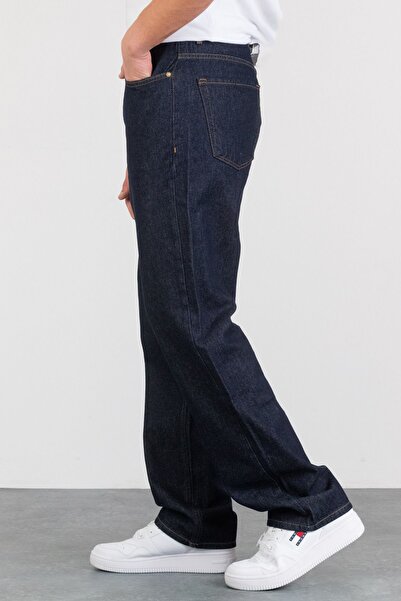 HLT JEANS Férfi kék, egyenes, bő szabású farmer farmer - 100% pamut nyers farmer nadrág DALLAS