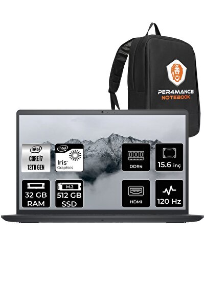 Dell Inspiron 3520 i7 1255U 32GB RAM 512GB SSD 15.6'' FHD FDOS I35201013U & PER4 ÇANTA