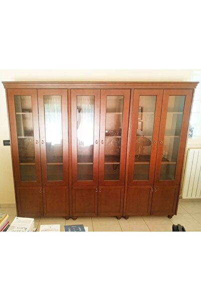 Masifart Ceviz Kitaplik Klasik