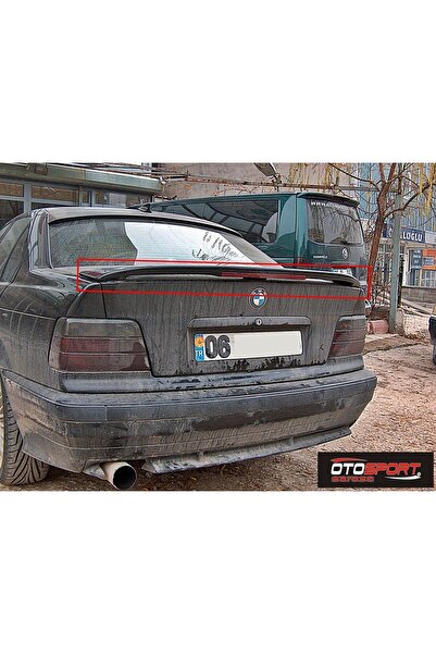OTOSPORT Bmw E36 Ayaklı Işıklı Spoyler Fiberglass Boyasız