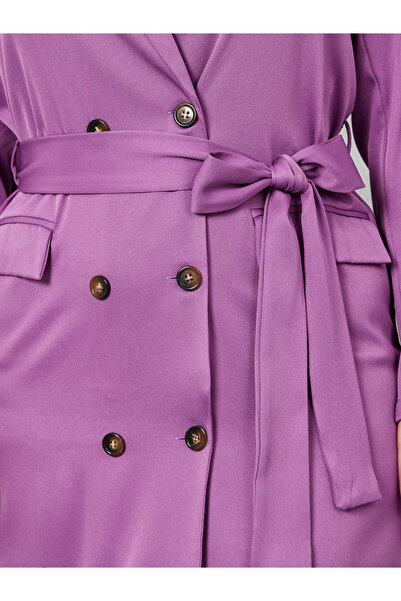 Styli Plus Double Breasted Blazer Mini Dress with Tie Belt