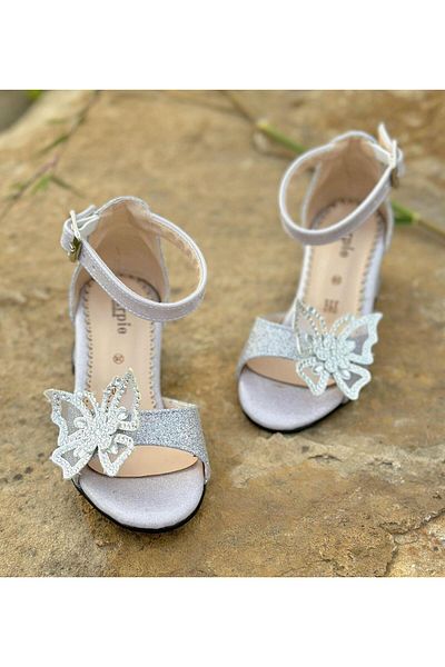 Surpie Shoes Pantofi cu toc pentru fete cu detaliu fluture