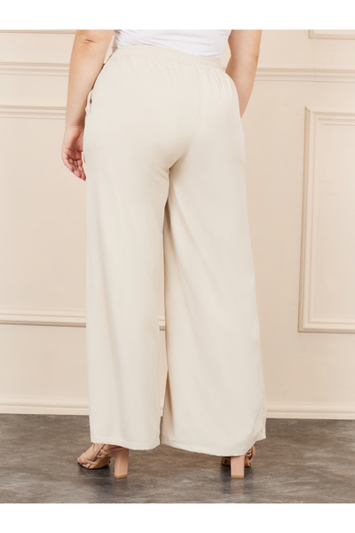 Styli Plus Satin Pocket Detail Straight Fit Pant