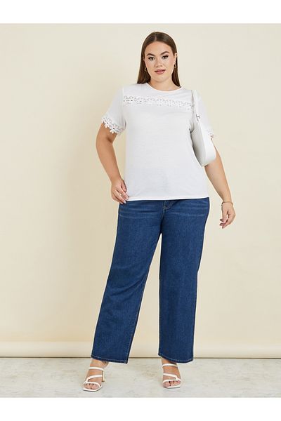 Styli Plus Tapered High Rise Denim Jeans
