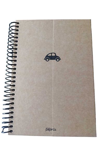 Colornote Papirüs Kraft Spiral Papyrus - Hard Cover, 16X23, 100 Sheets Checkered