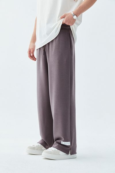 VAMOSCLO Oversize Modal Fabric Tracksuit with Label Detail - Brown
