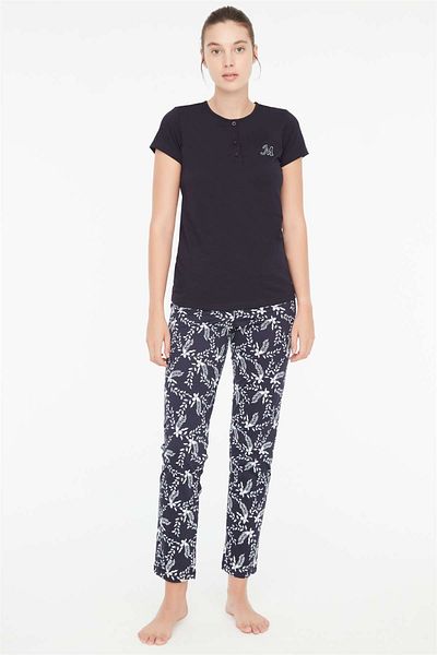 Mod Collection Σετ γυναικείες πιτζάμες Navy Blue Battal