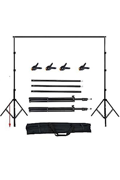FototekFotograf 3x3m Backdrop Fon Standı Stüdyo Stand Kit Taşıma Çantalı Set ...