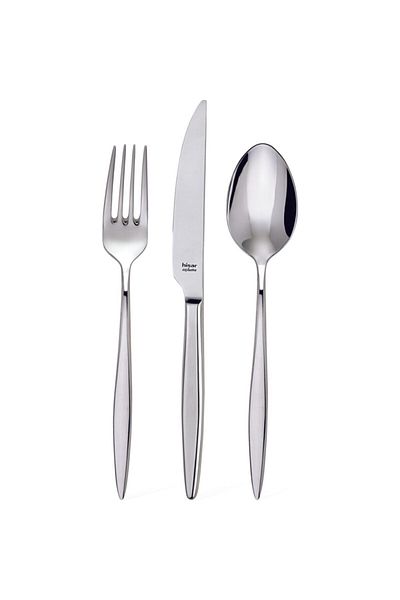 Hisar Mercury 24 Piece Steel Spoon Knife Set - 6 Person