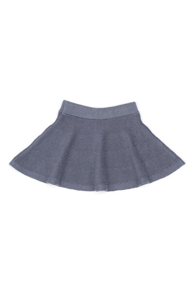 Baboo Organik Pamuk Bebek Ve Çocuk Örgü Etek Mavi