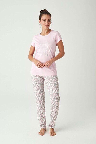 Mod Collection Kadın Pembe Pijama Takımı