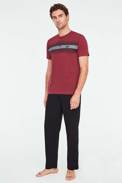 Mod Collection - طقم بيجامة رجالي بلون البرقوق