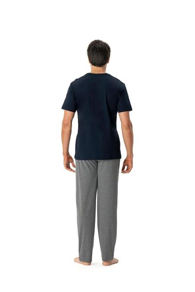 U.S. Polo Assn. Erkek Lacivert Yuvarlak Yaka Pijama Takımı 18798