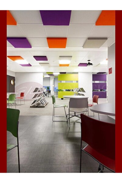 Elit Acoustic Akustik Kumaş Kaplı Tavan Panel 15 Adet 60x60x3 Cm