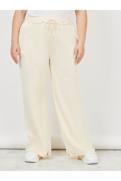 Styli Drawstring Waistband Wide Leg Joggers