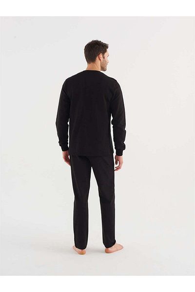 Mod Collection - Men's Black Plaid Pajama Set