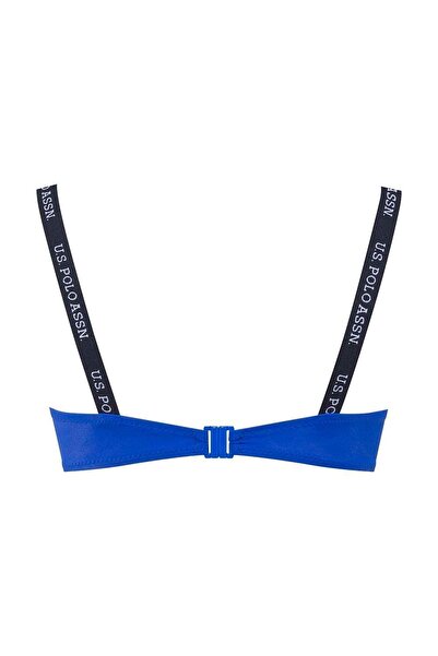 U.S. Polo Assn. Kadın Saks Mavi Ince Askılı Bikini Üst