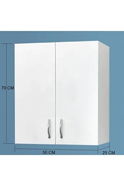 KOBİÇ 2 Kapaklı Çok Amaçlı Banyo Ve Mutfak Dolabı 50x25x70 Cm