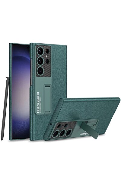 SBY TEKNOLOJİ غطاء حماية متوافق مع هاتف Samsung S24 Ultra مع حامل