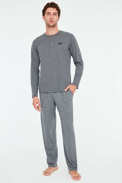 Mod Collection - Set pijama antracit Melange pentru bărbați