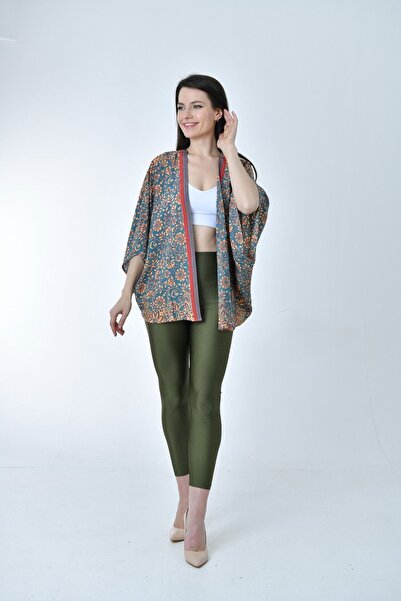 Gezginimport Kimono Ipek Zarif Rahat Kesim Kısa Crop (SILK ELEGANT RELAXED FIT SHORT CROP KIMONO)