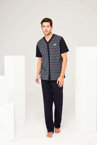 Mod Collection Σετ πιτζάμες 3627 Ανδρικό Navy Blue με πατιλέτα