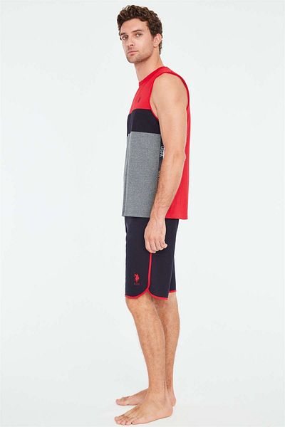 U.S. Polo Assn. US Polo Assn.18669 - Men's Red Tank Top and Shorts Pajama Set
