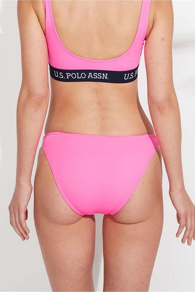 U.S. Polo Assn. Women's Pink Thin Edge Bikini Bottom