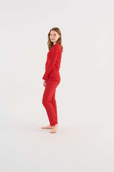 Mod Collection Set de pijamale pentru femei MOD COLLECTION cu plachetă roșie - 023K3.Z.7ET9.A.6GRP