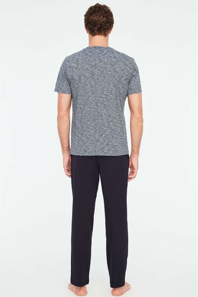 Mod Collection - Erkek Lacivert Patlı Pijama Takımı
