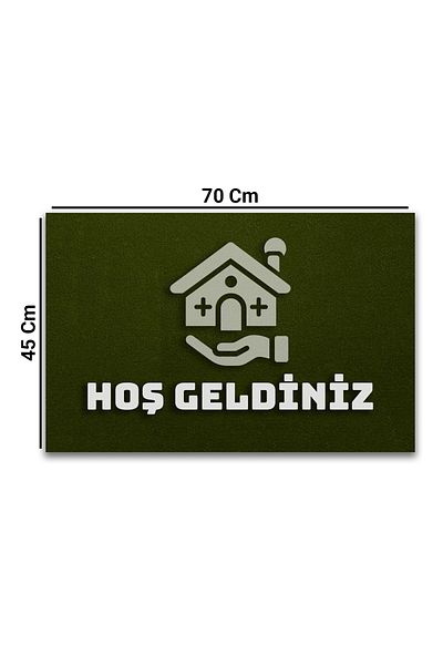 Valerine Life Real Estate Agent Informal Menkul Office Olive Green Welcome Door Mat 45x70cm