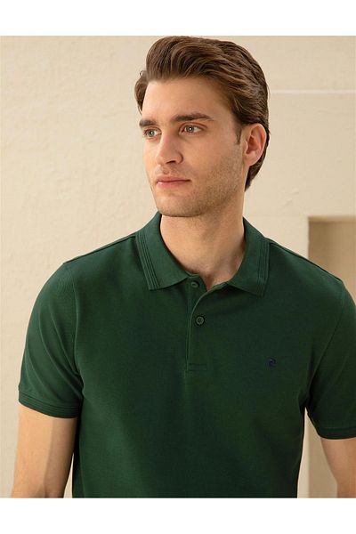 Pierre Cardin G021GL011.000. 1954212   - Σκούρο πράσινο Slim Fit T-Shirt