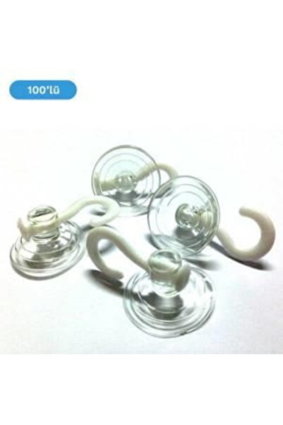 Mavienerji Vantuz Öpücük Vantuzlu Askı Öpücük Askı 100 Adet Cam Vantuzu Cap 3 Cm