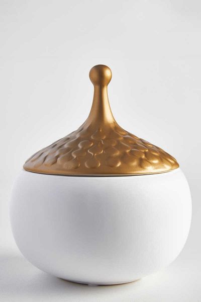 Deeps Brands Babylon Gold Ceramic Box with Lid